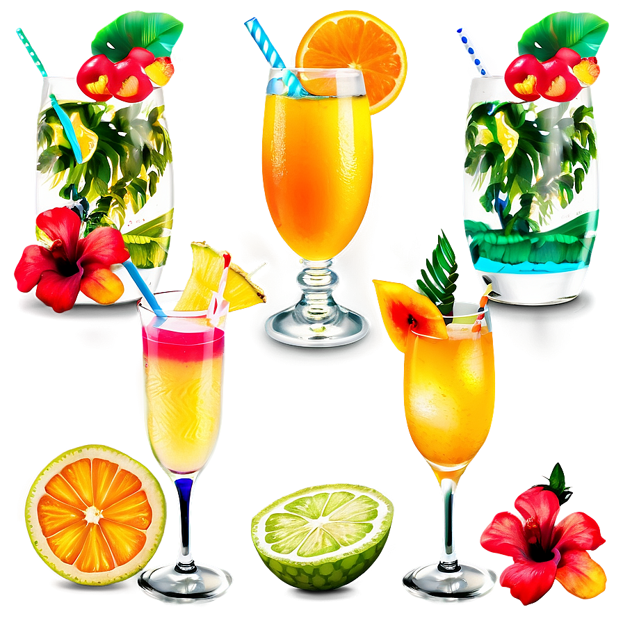 Tropical Cocktail Collection PNG 84 PNG image with a transparent background, free high-resolution download