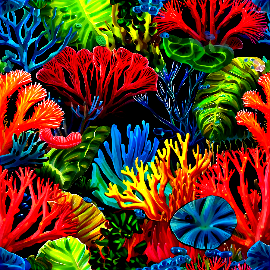 Tropical Coral Garden PNG 05242024 PNG with transparent background