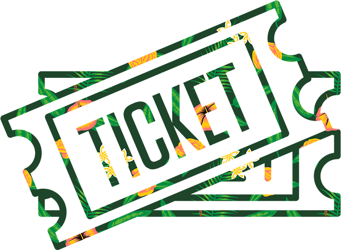 Tropical Design Ticket Illustration PNG image with a transparent background, free high-resolution download