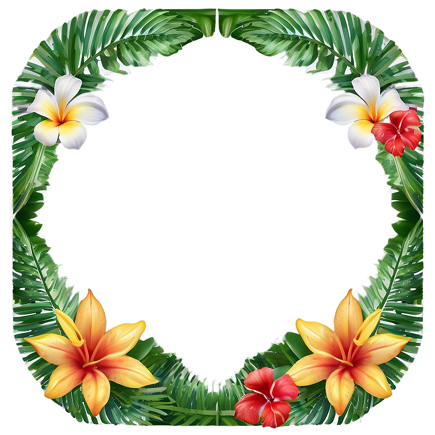 Tropical Flora Frame Png 80