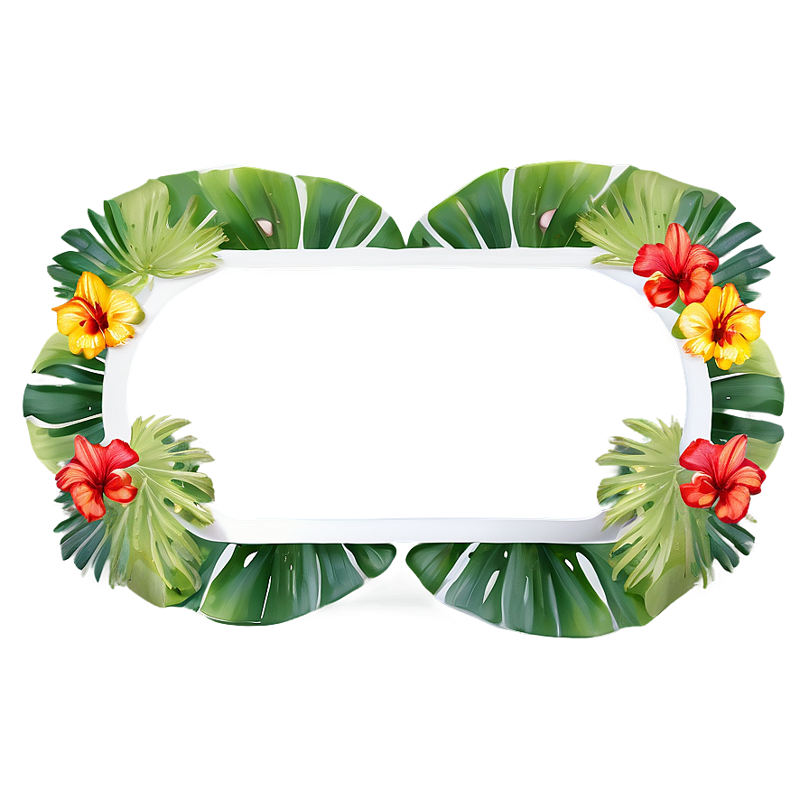 Tropical Flora Frame Png Qhd33