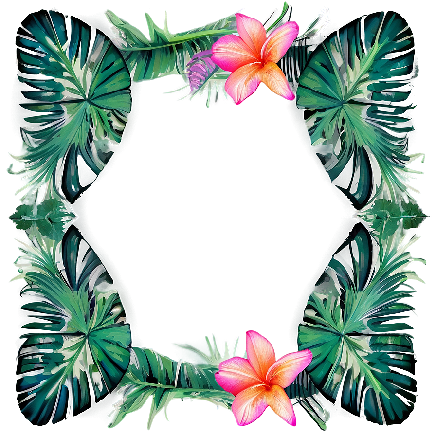 Tropical Flora Frame Png Ypt75