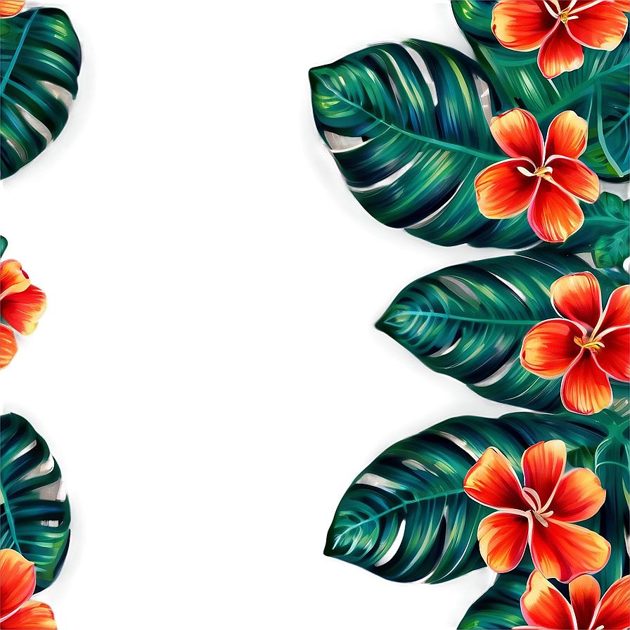 Tropical Floral Pattern Png Vmf58