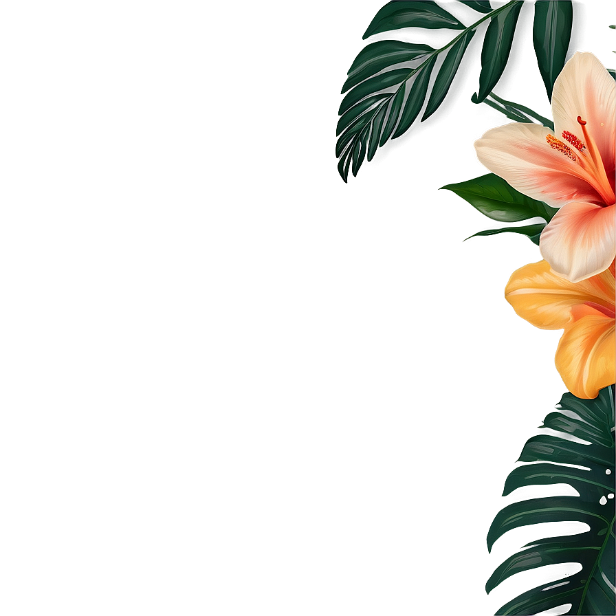 Tropical Flower Frame Png 06272024