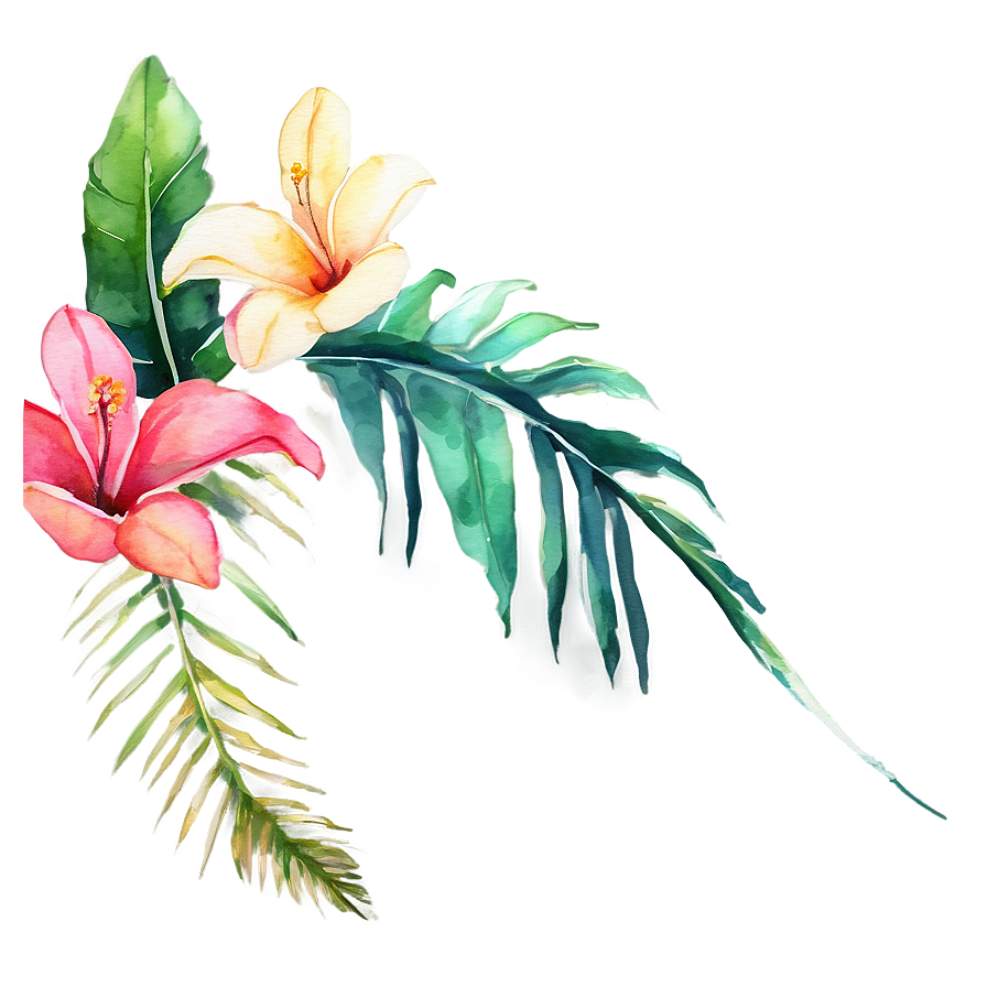 Tropical Flower Watercolor Png 61