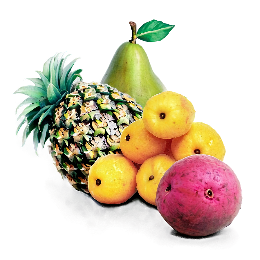 Tropical Fruit Assortment Png Onn8