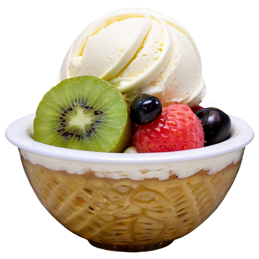 Tropical Fruit Ice Cream Sundae Png Coy