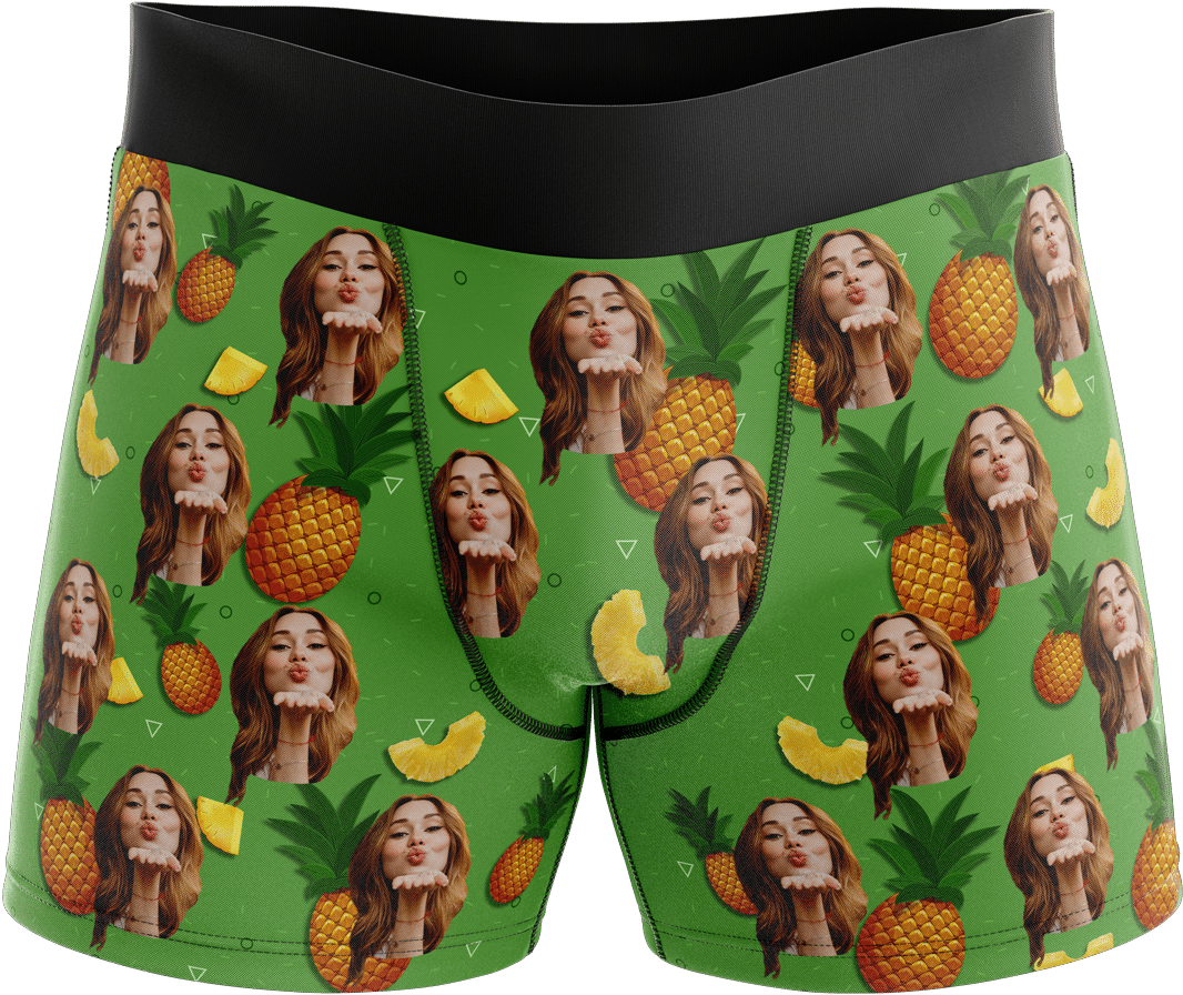 Tropical Fruit Print Boxer Briefs