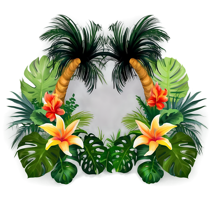 Tropical Garden Frame Png 23