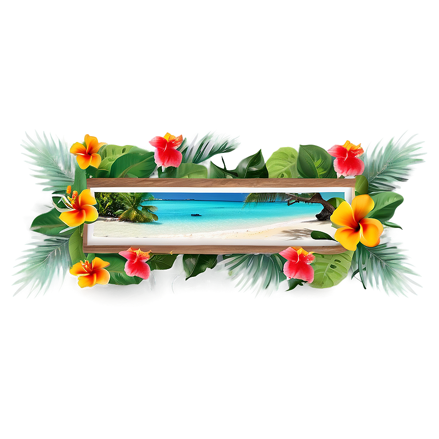 Tropical Getaway Border Png Mqg