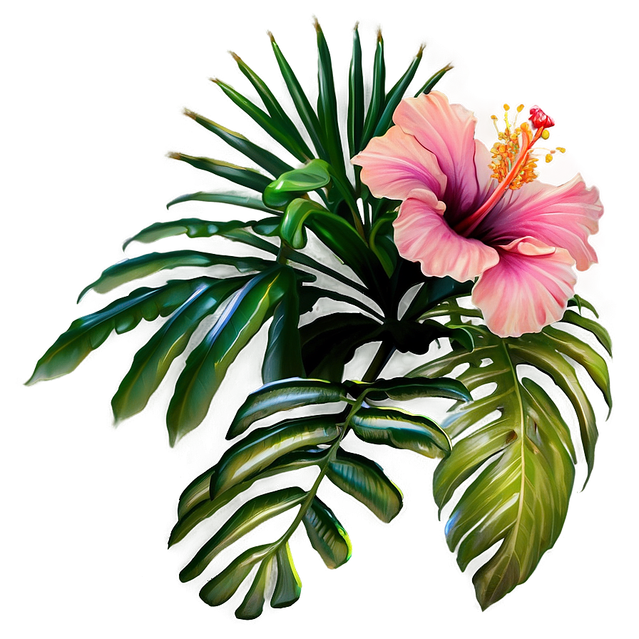 Tropical Hibiscus Garden Png 6