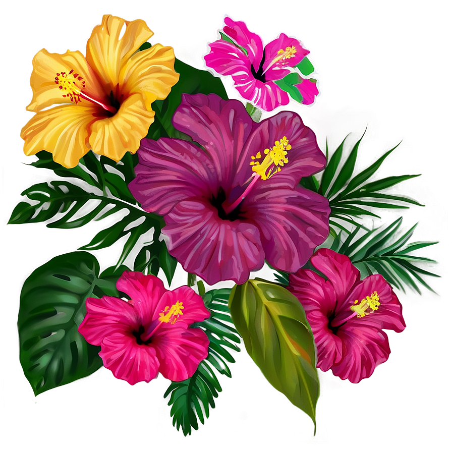 Tropical Hibiscus PNG 4 PNG with transparent background