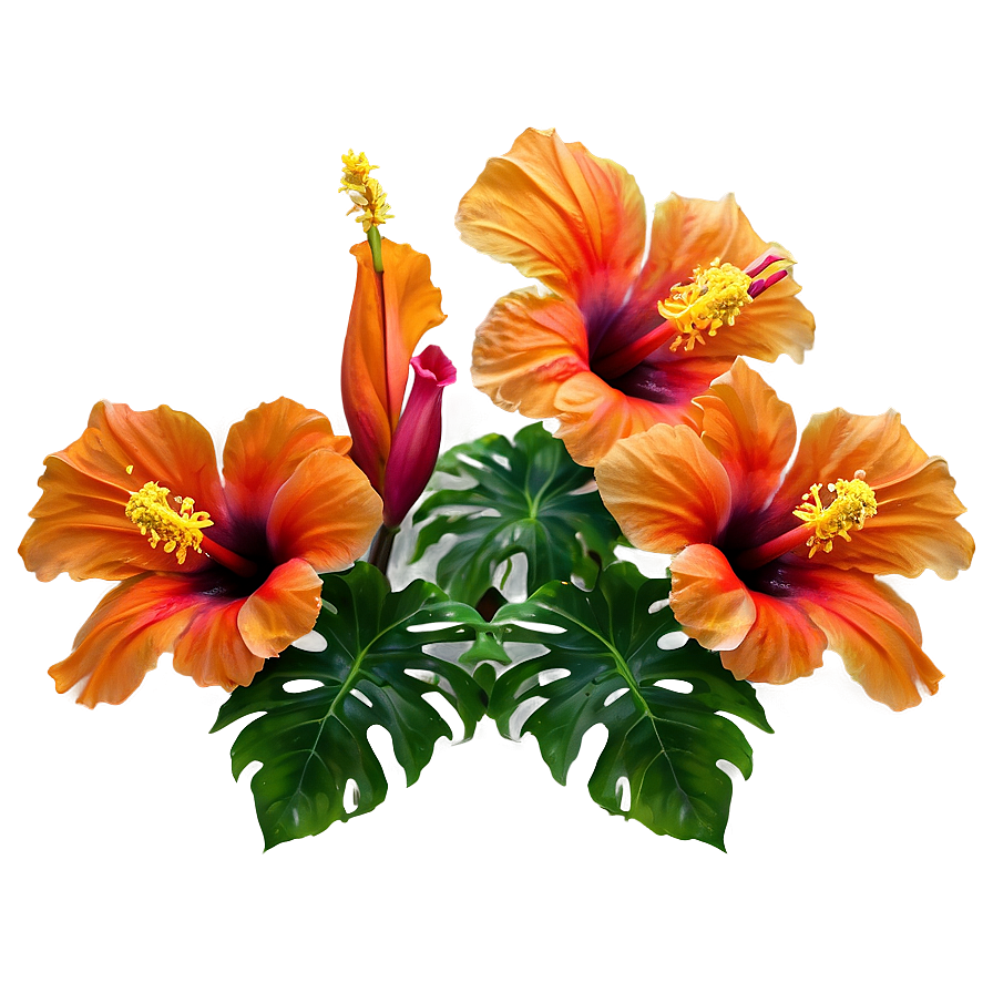 Tropical Hibiscus PNG 45 PNG with transparent background