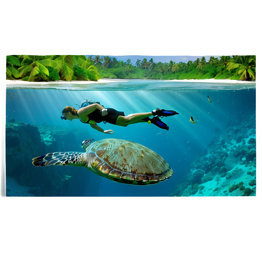 Tropical Island Diving PNG 06242024 PNG with transparent background