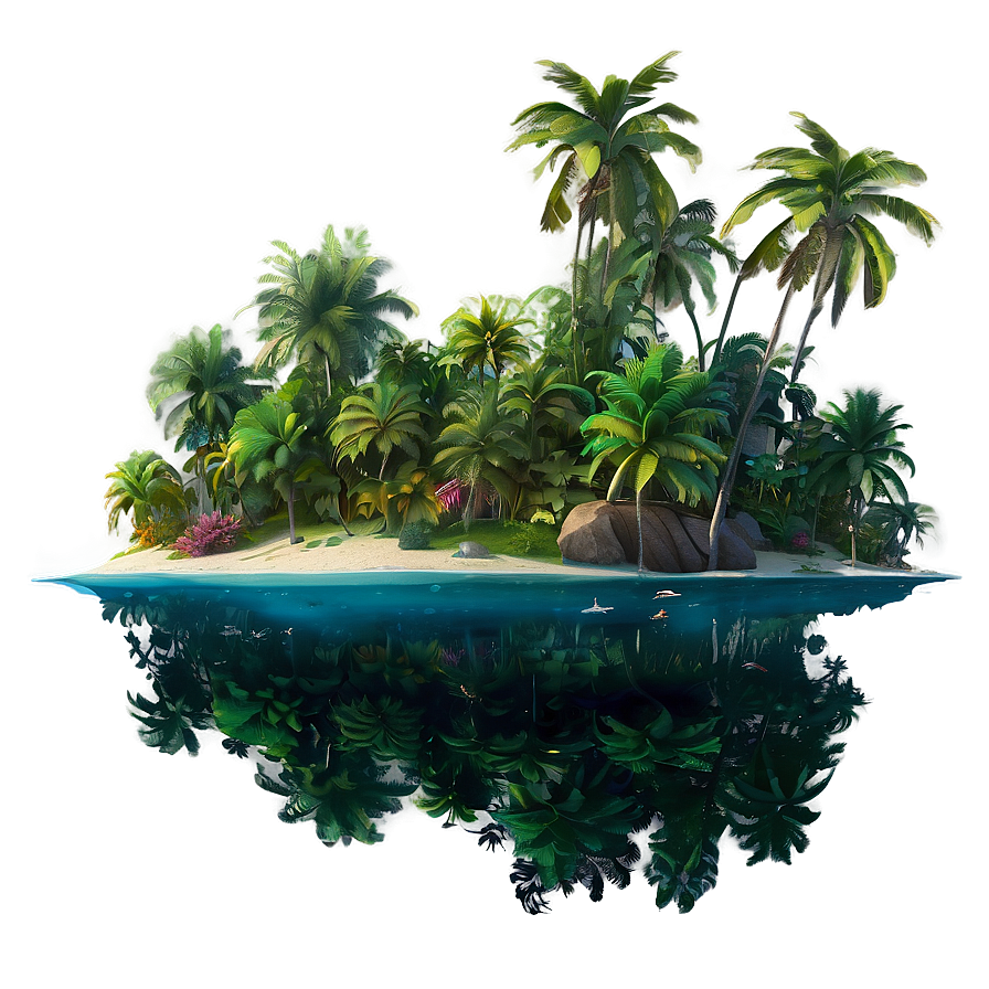 Tropical Island Mirage Png Yiv95