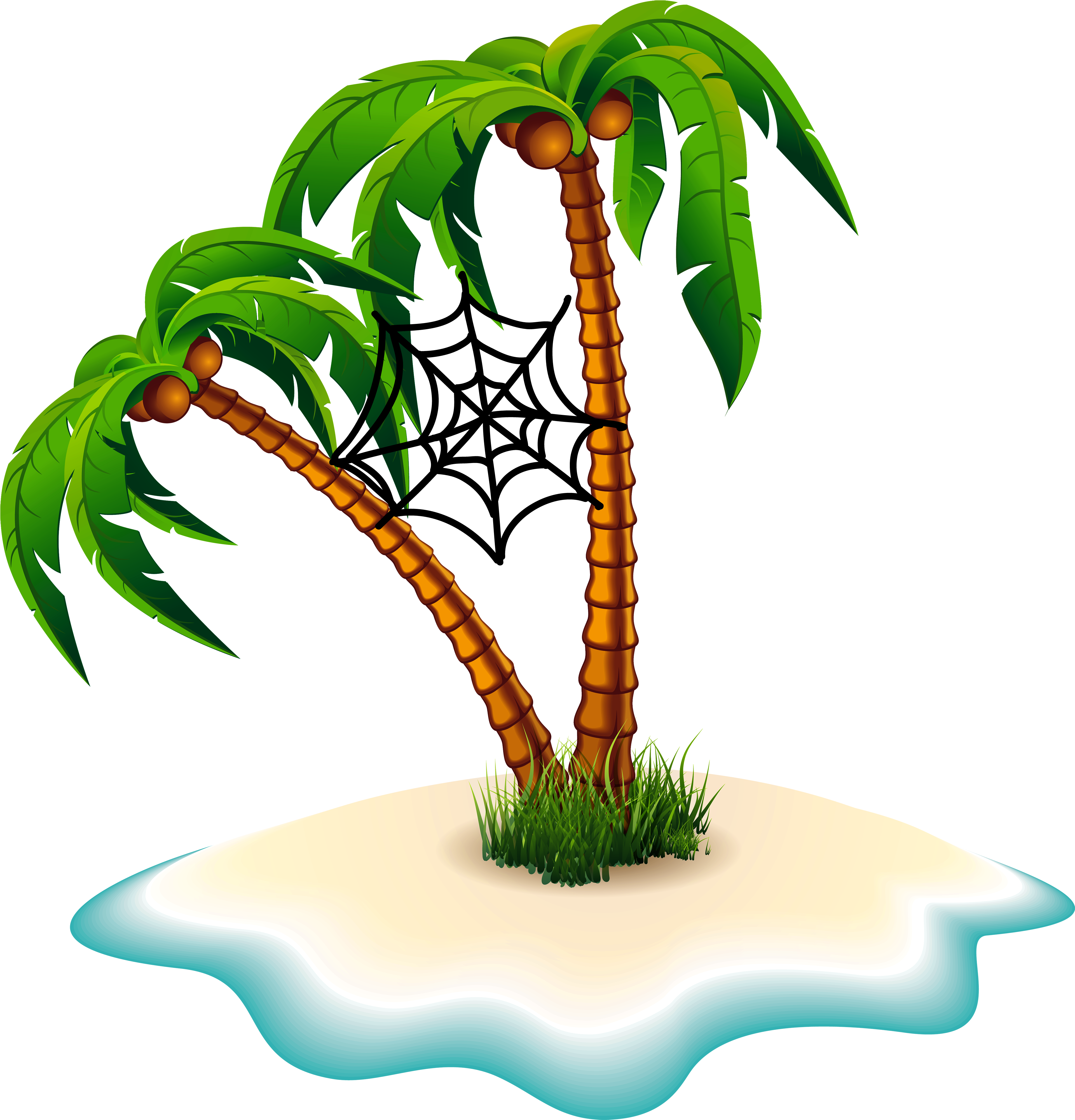 Palm Trees Clip Art Portable Network Graphics Transparency - Transparent Background Palm Tree Clipart, HD Png Download PNG with transparent background