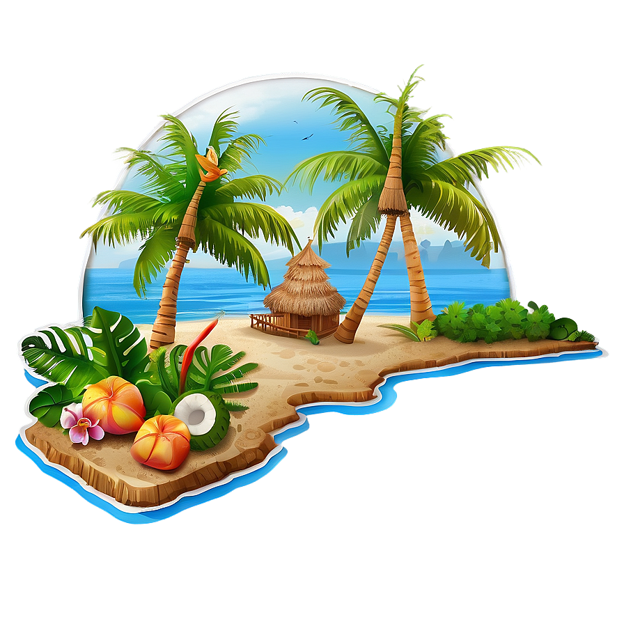 Tropical Island Paradise Png 8