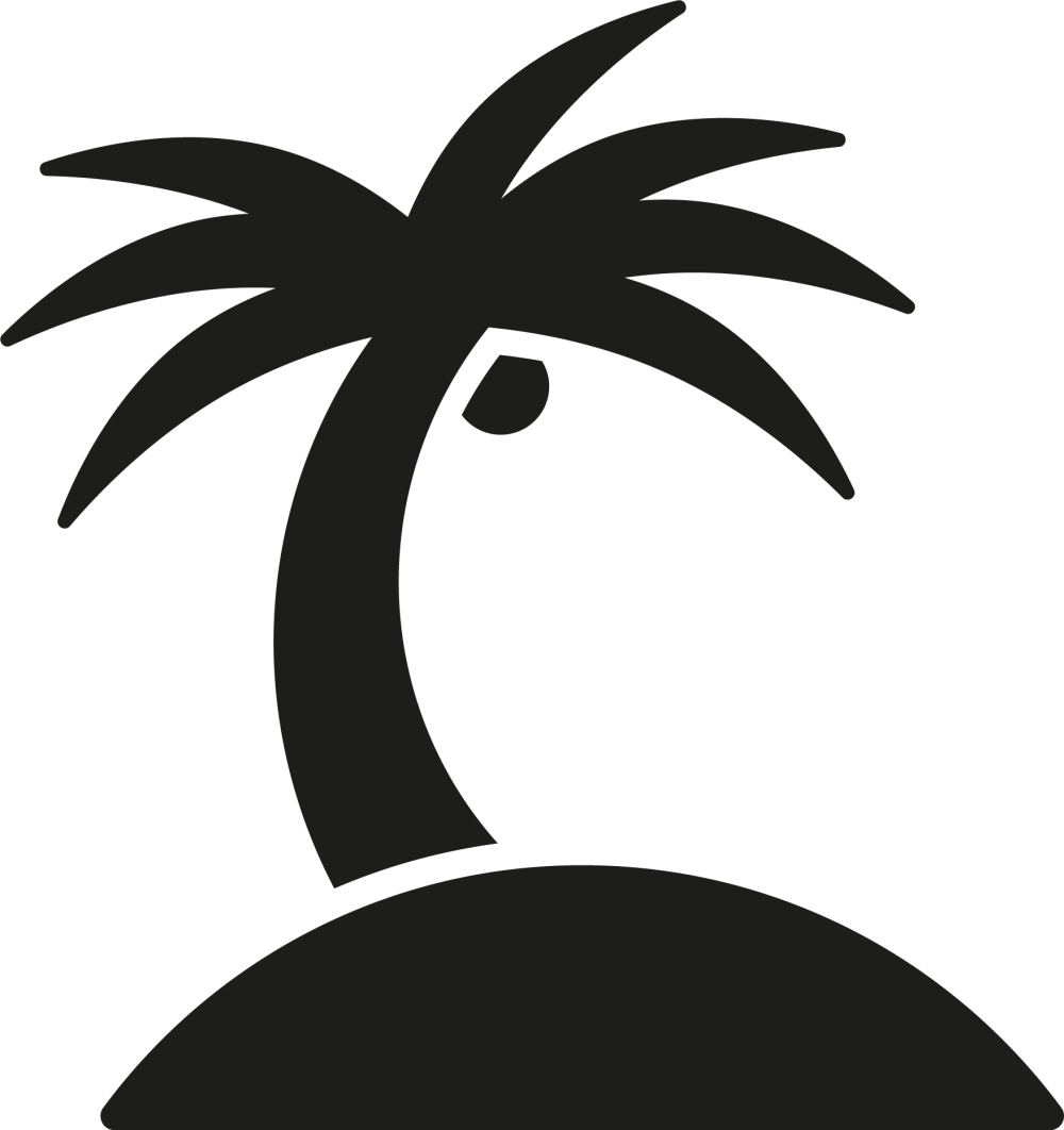 Tropical Island Silhouette