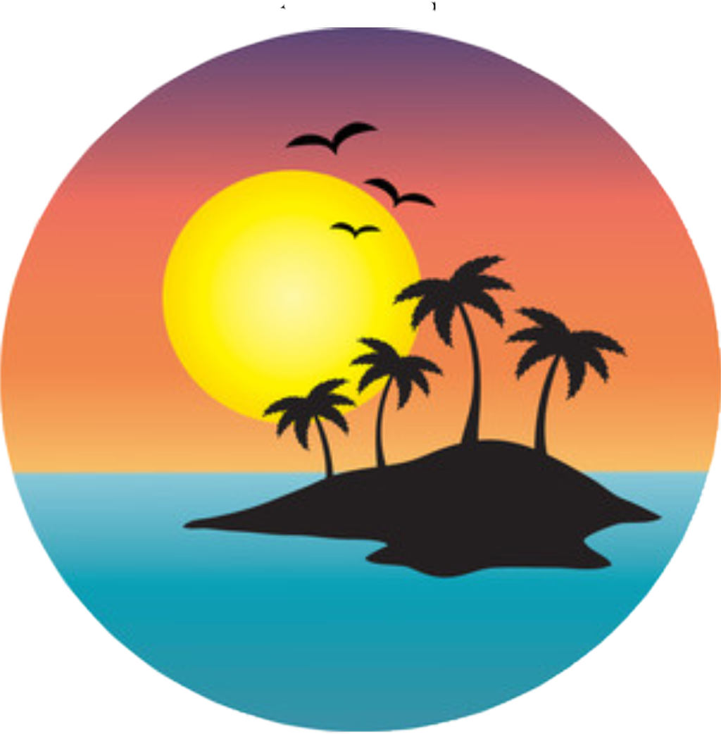 Transparent Sunset Clipart Png - Palm Tree Sunset Clip Art, Png Download PNG with transparent background