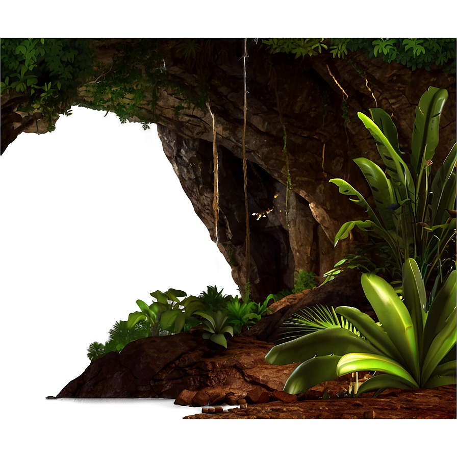 Tropical Jungle Cave Png Cqg31