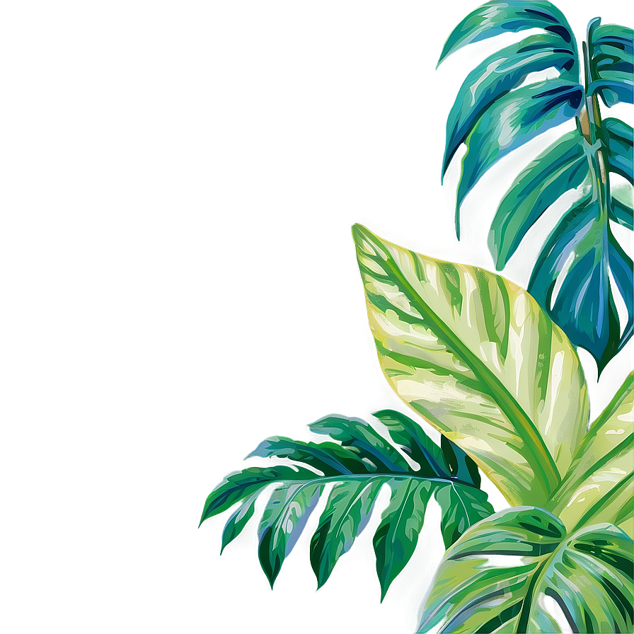 Tropical Leaf Background Png Uap97