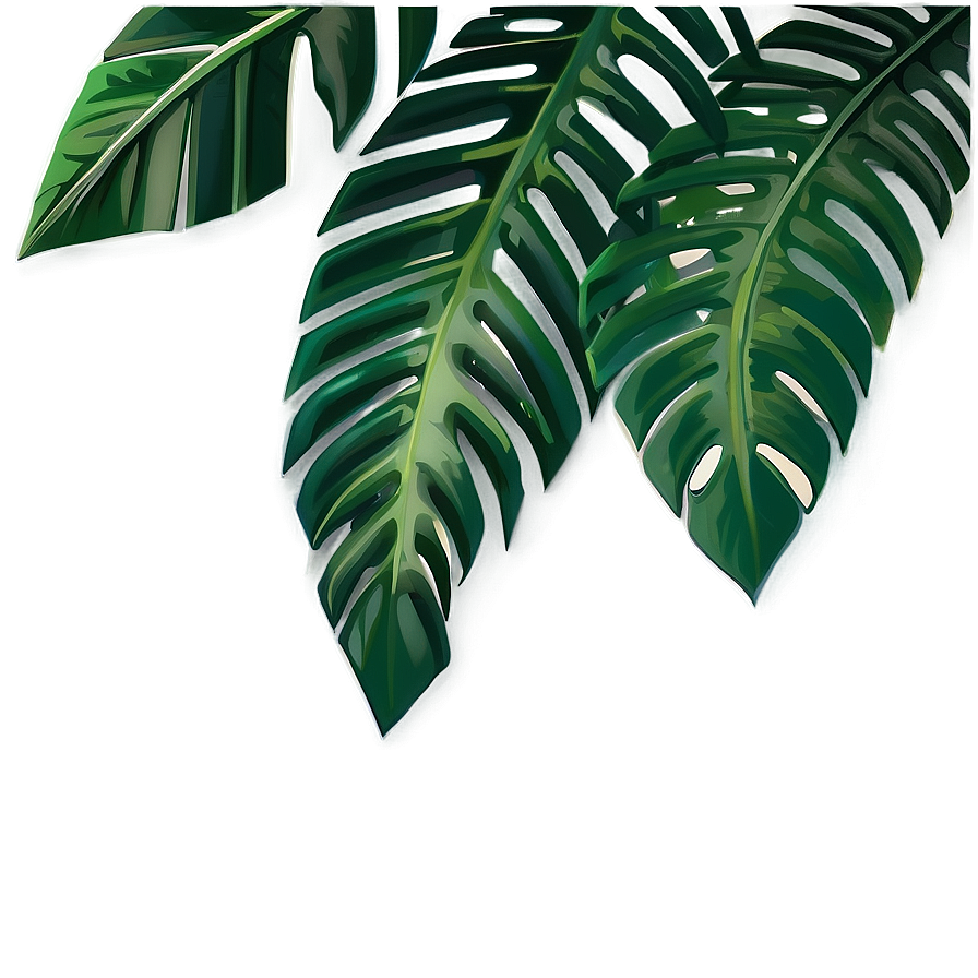 Tropical Leaf Corner Png Uxg33