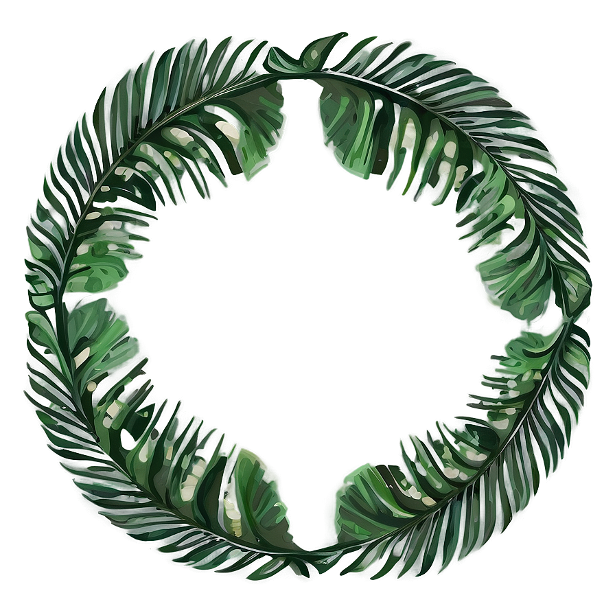 Tropical Leaf Frame Png 06122024