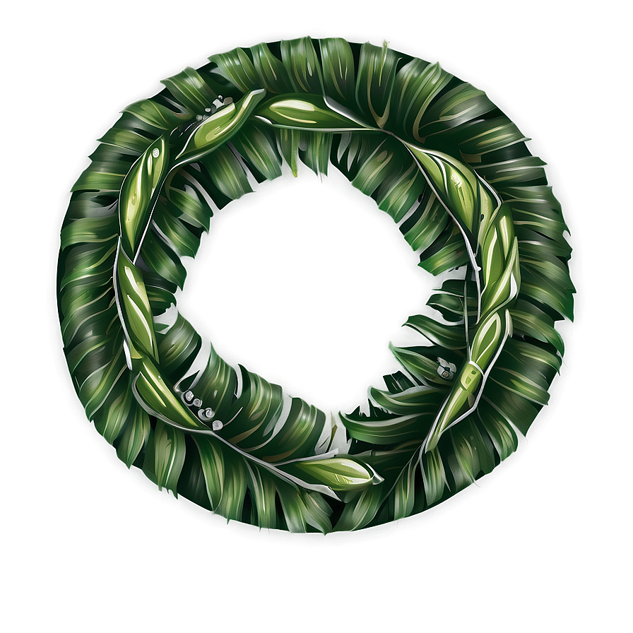 Tropical Leaves Wreath Png Xxb78