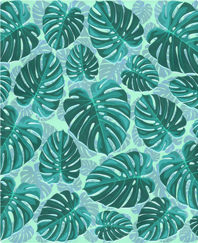 Tropical Monstera Pattern PNG with transparent background