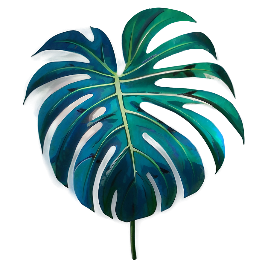 Tropical Monstera Silhouette PNG 05232024 PNG with transparent background