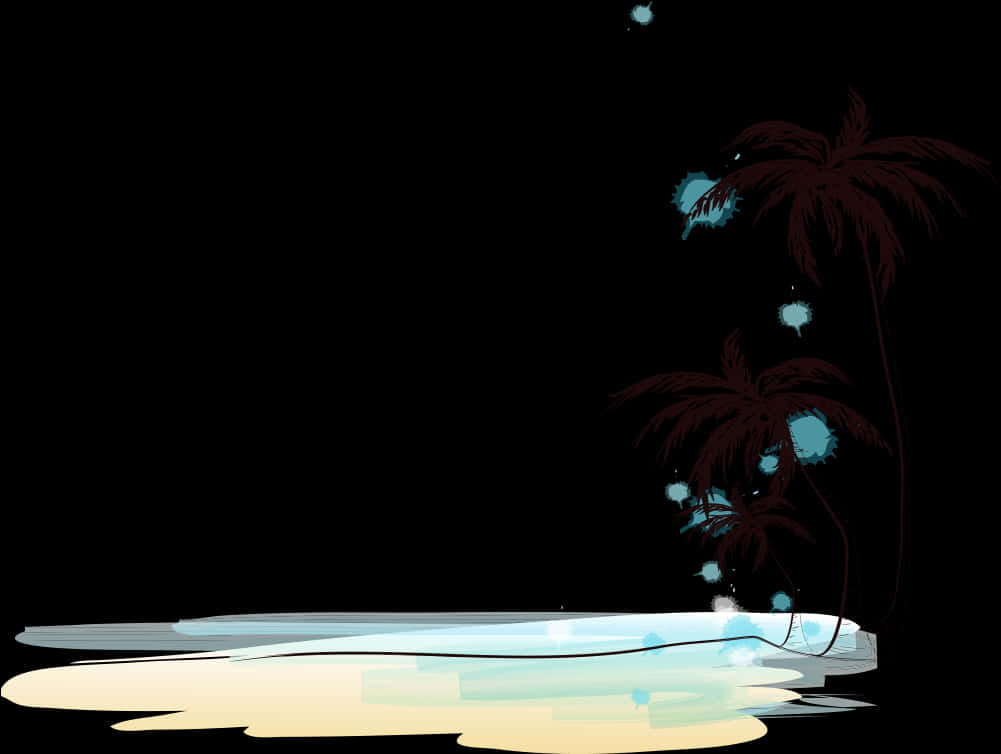 Tropical_ Night_ Silhouette_ Coconut_ Trees