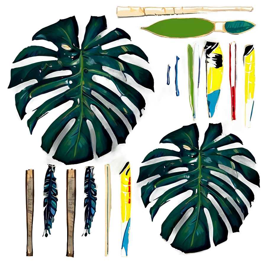 Tropical Palm Leaves PNG xhr PNG with transparent background