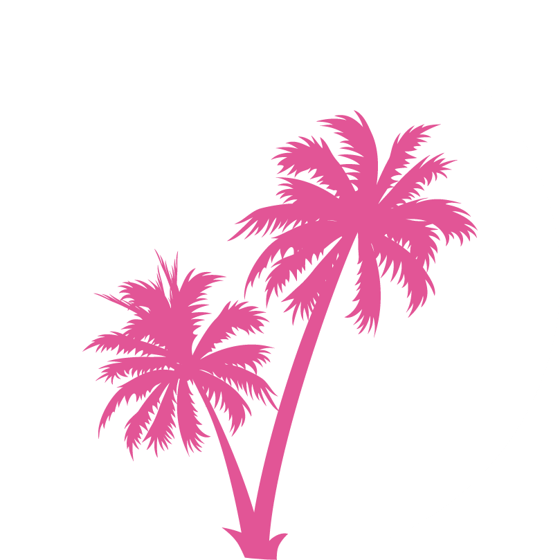 Tropical Palm Silhouettes PNG with transparent background