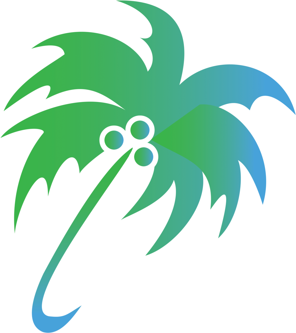 Tropical Palm Tree Graphic PNG with transparent background