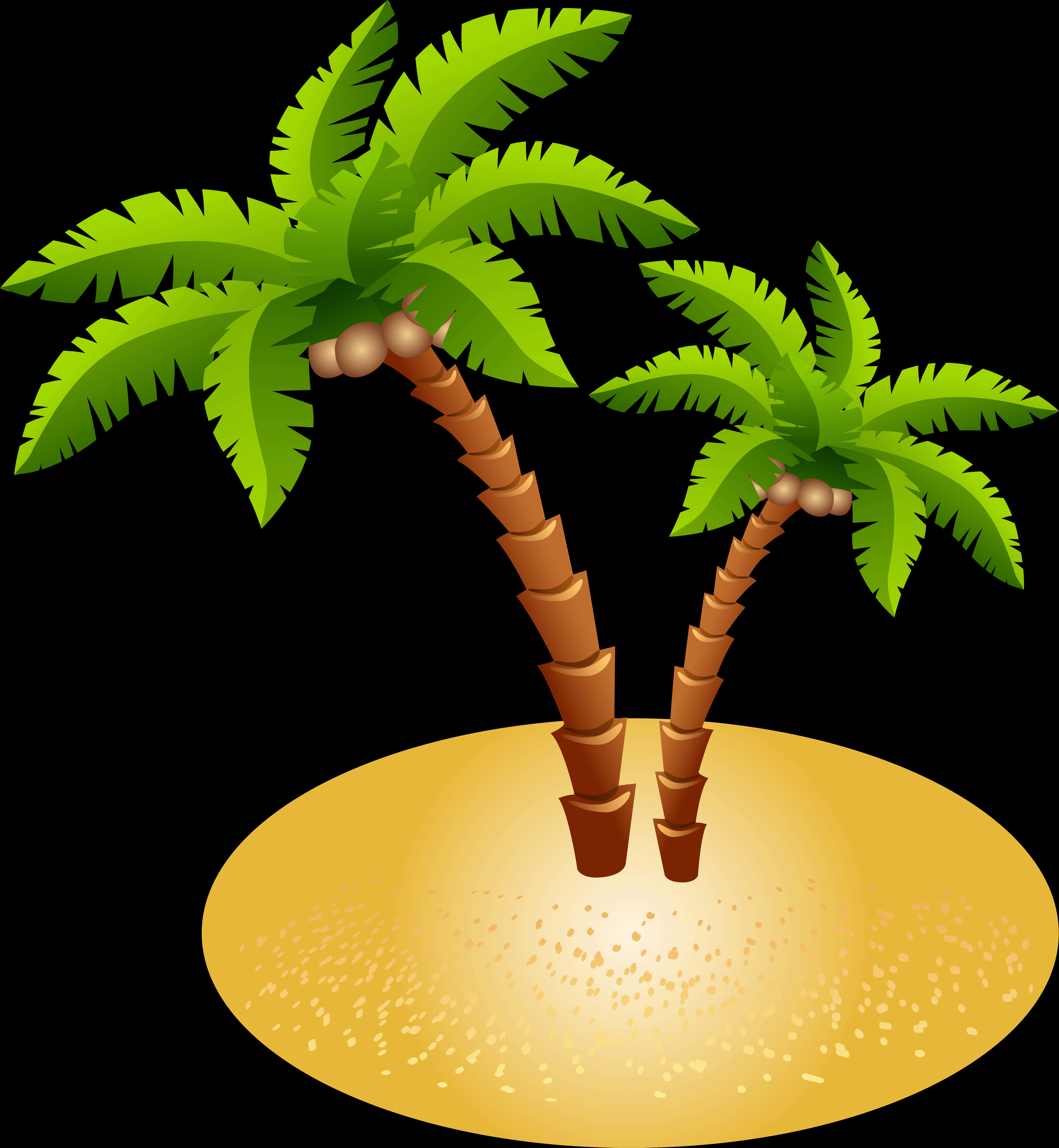 And Island Sand Transparent Palms Free Transparent - Palm Tree Clipart Transparent Background, HD Png Download PNG with transparent background