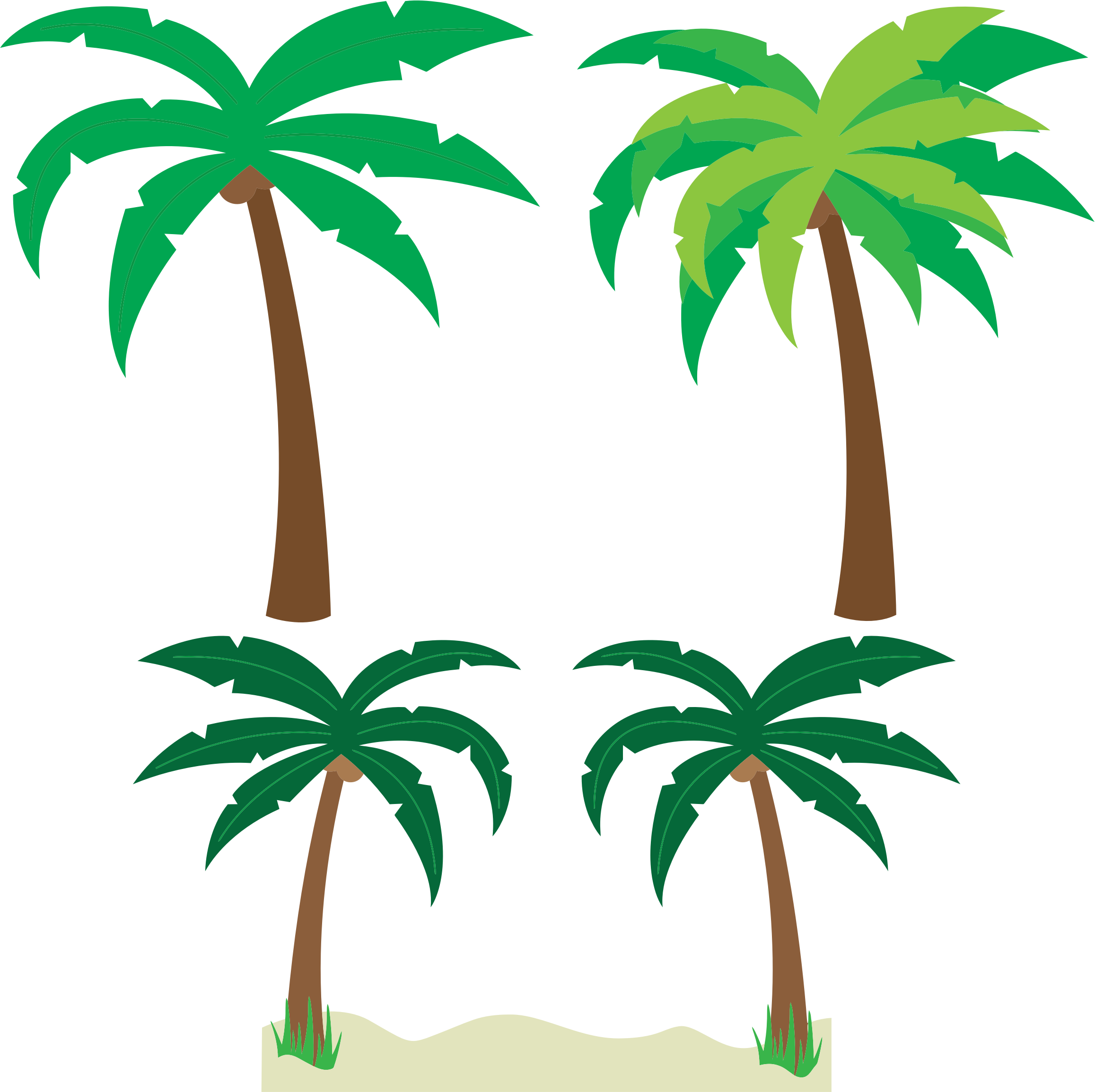 Tropical Palm Trees Vector