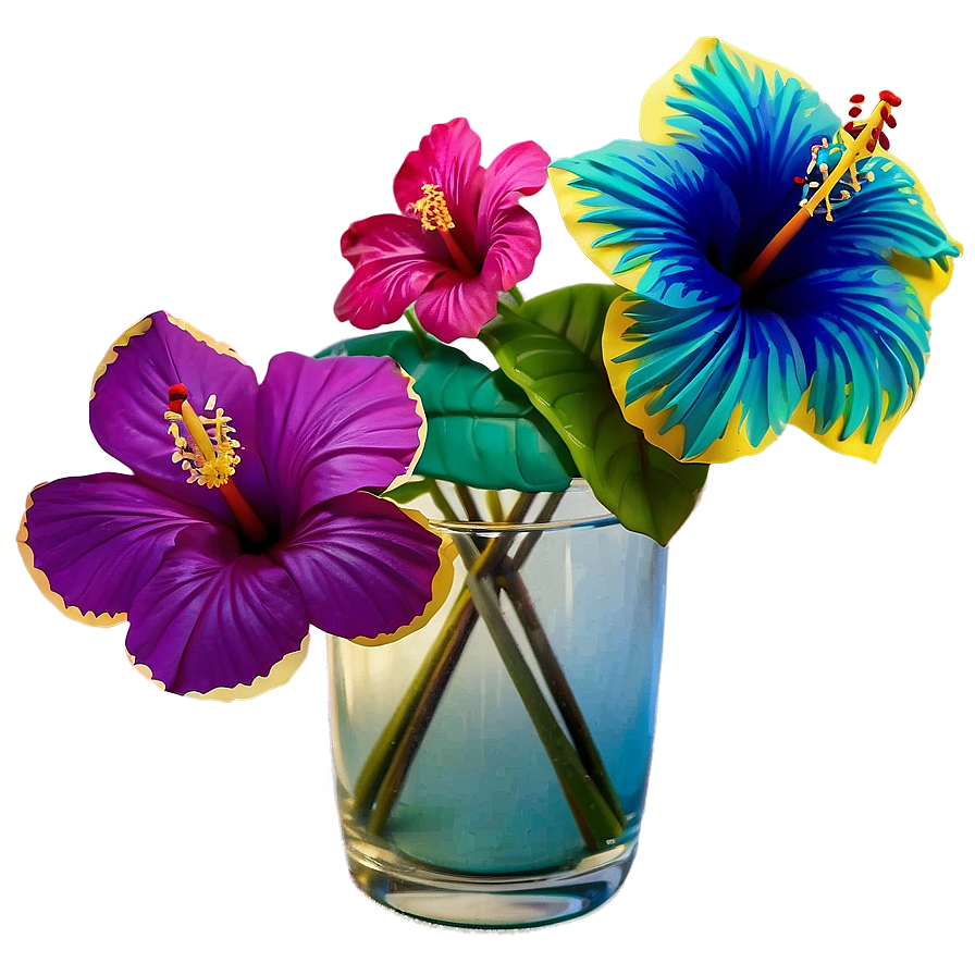 Tropical Paper Hibiscus Png Xck