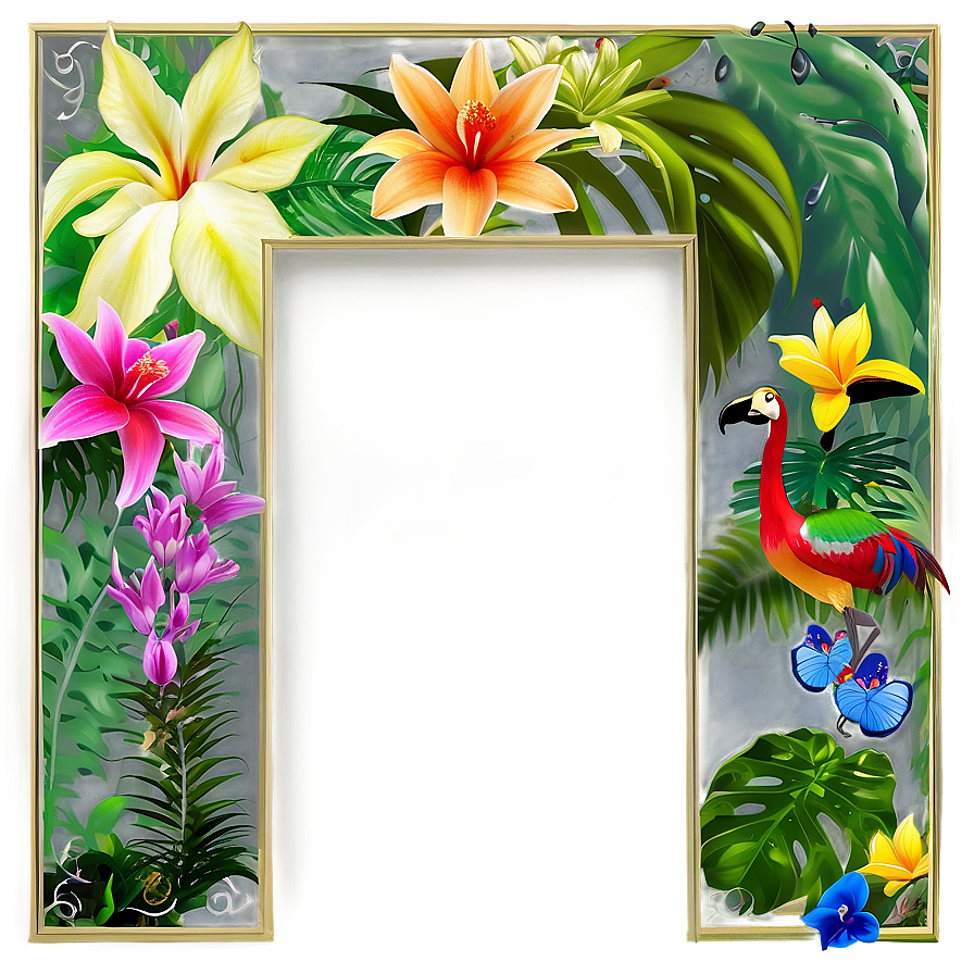 Tropical Paradise Frame Png Yko65