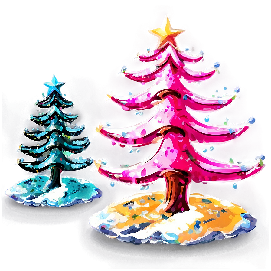 Tropical Pink Christmas Tree Png 26