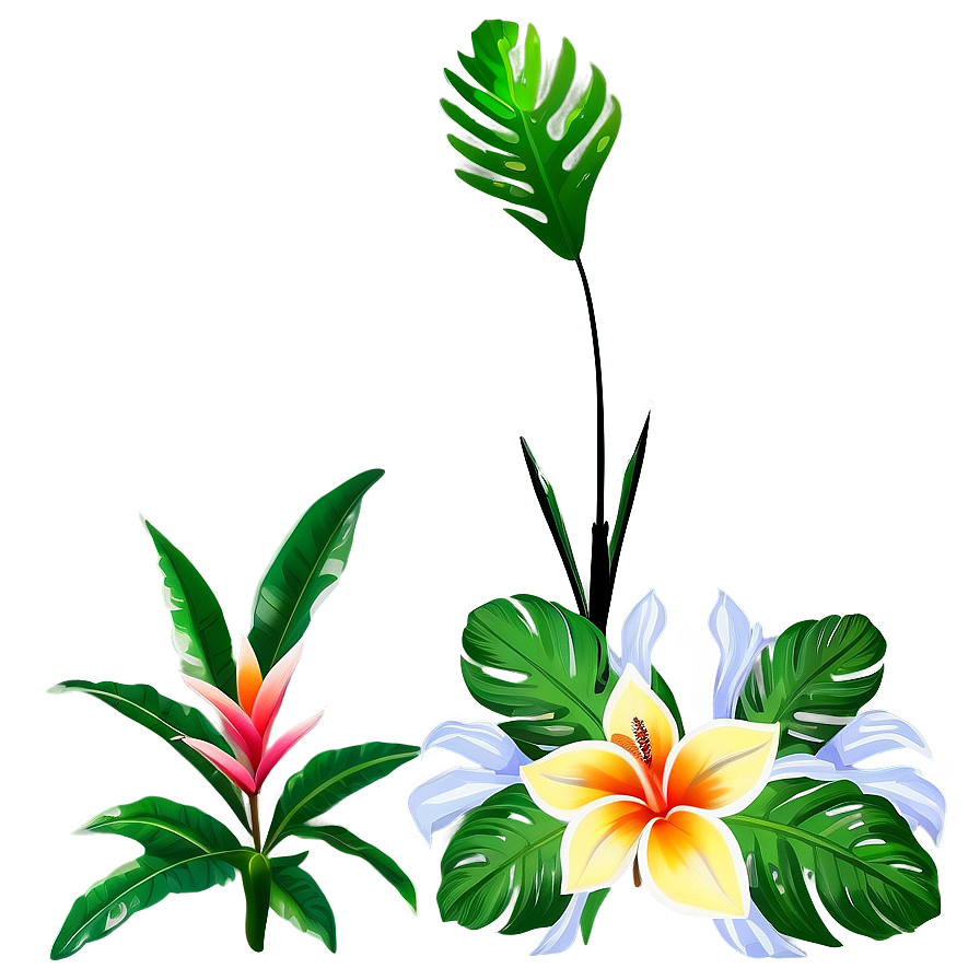 Tropical Plant Design Png 78