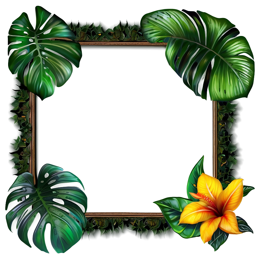 Tropical Plant Frames Png 06252024