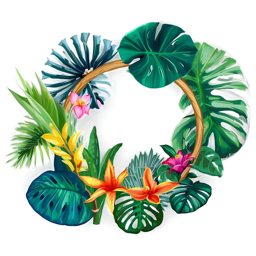 Tropical Plant Frames Png Mcs