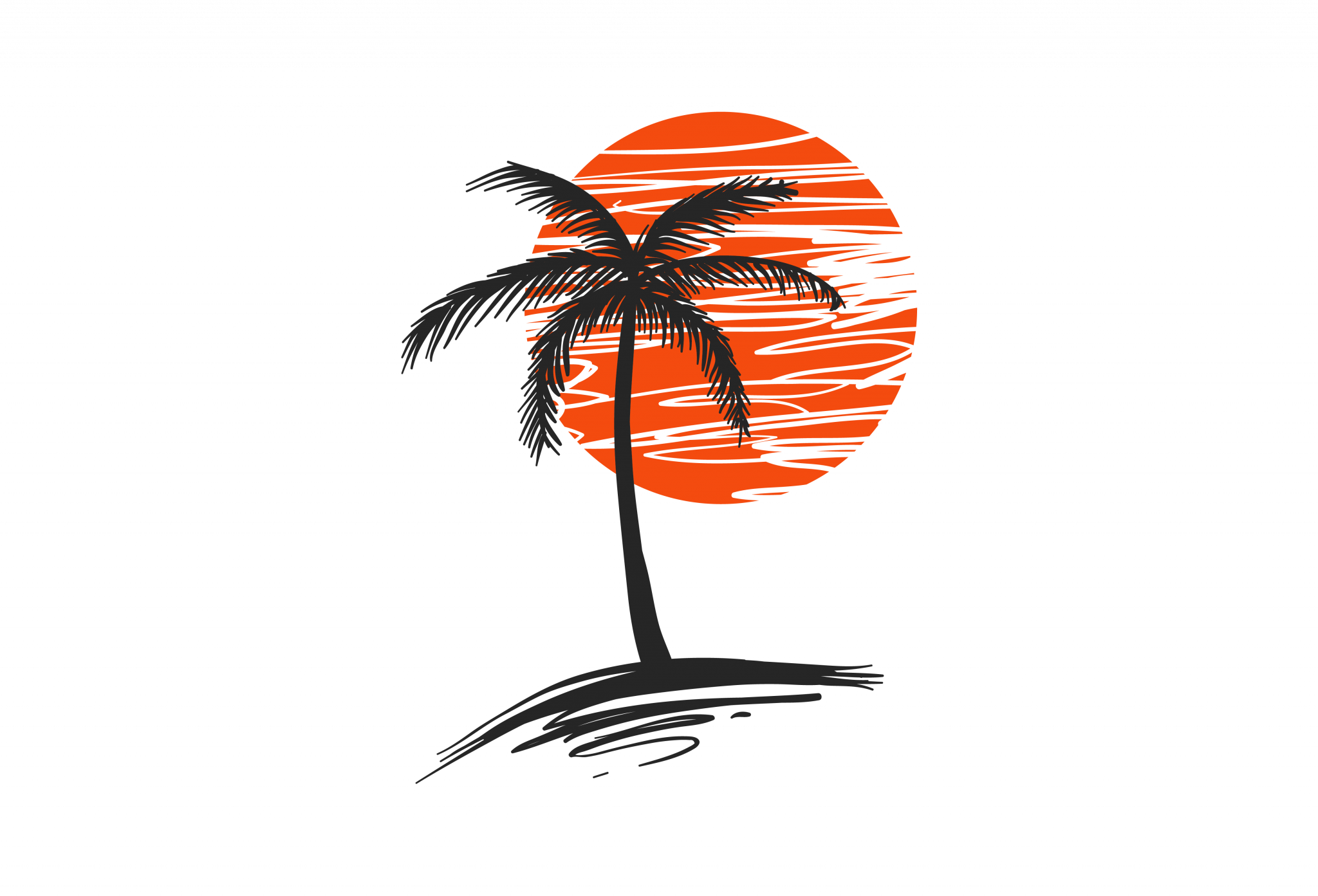 Tropical Sunset Palm Tree