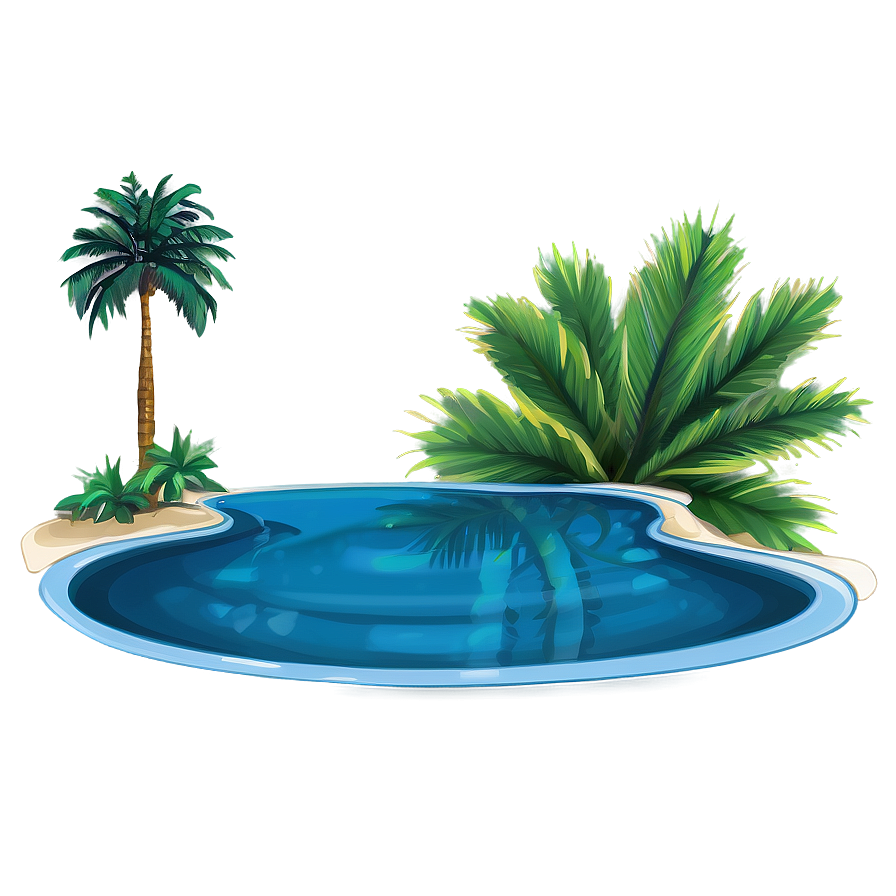 Tropical Swimming Pool Png 06122024