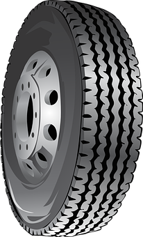 Truck Tire Vector Illustration PNG with transparent background