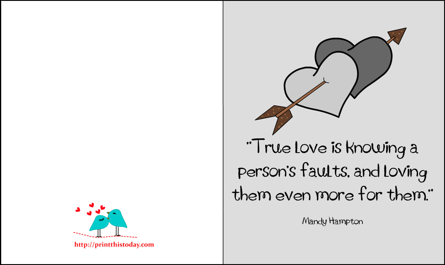 True Love Faults Quote Graphic