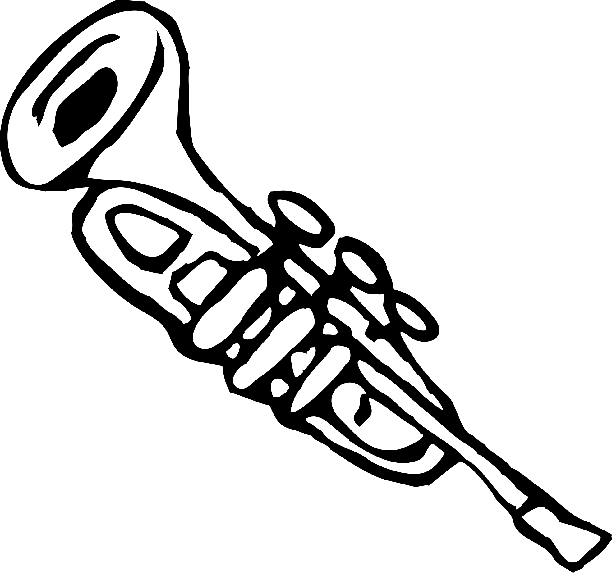 Trumpet Clip Art Black And White - Trumpet Clip Art, HD Png Download PNG with transparent background