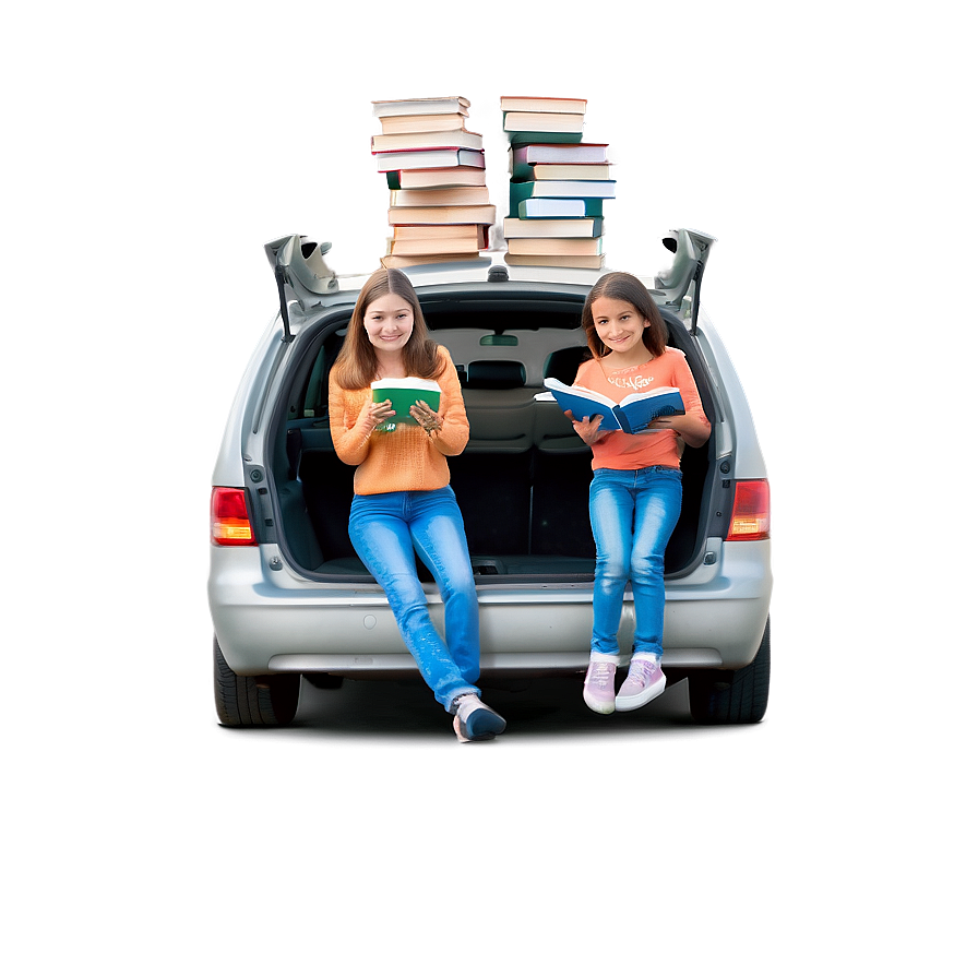 Trunk Full Of Books Png 06262024