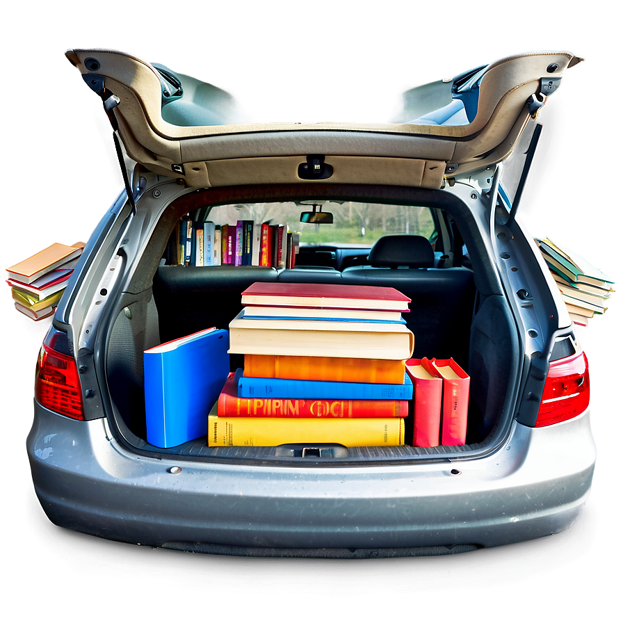 Trunk Full of Books PNG ybg15 PNG with transparent background