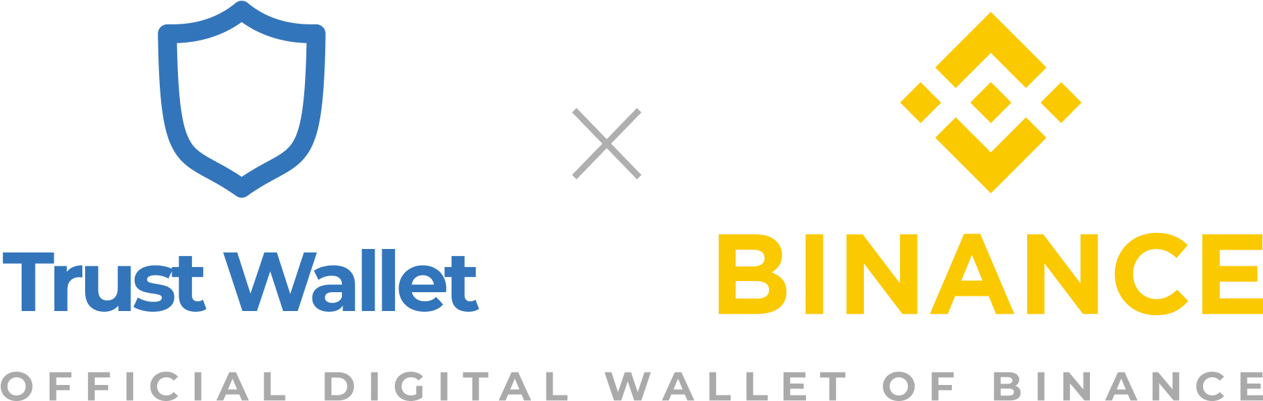 Trust Wallet Binance Partnership PNG with transparent background